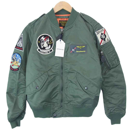 AVIREX アヴィレックス 6262051 フライト ジャケット ワッペン レディース カーキ系 L【新古品】【未使用】【中古】