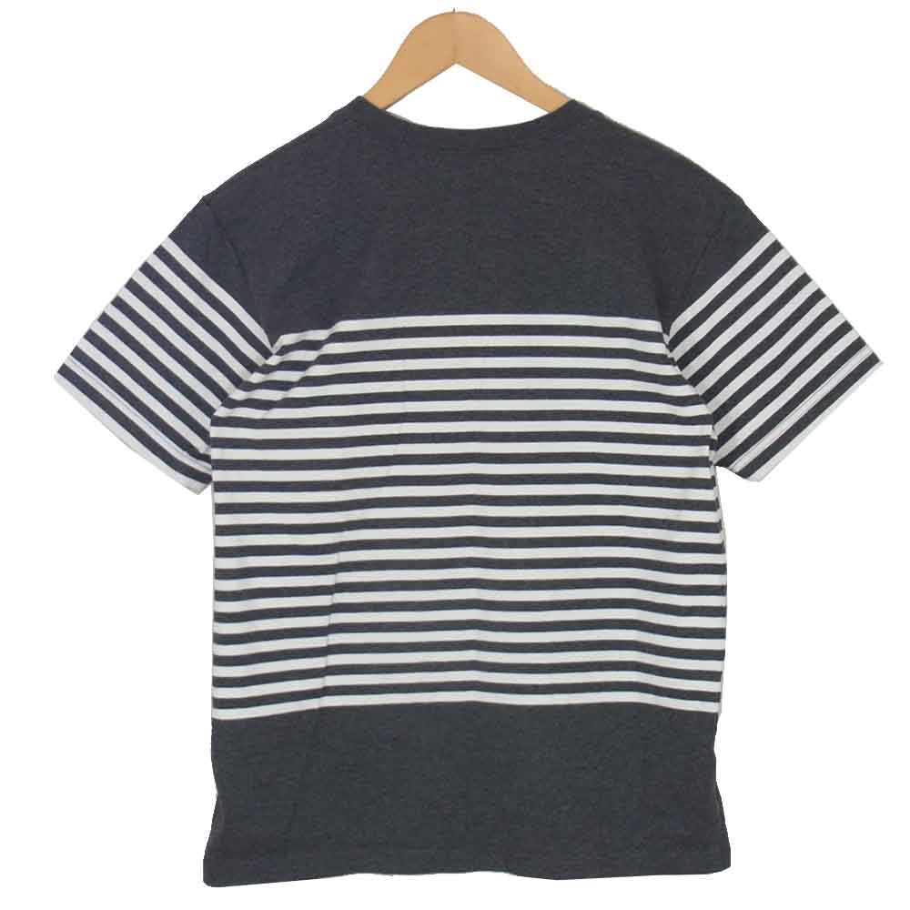 THE NORTH FACE ノースフェイス NT31950 PANEL BORDER TEE パネル ボーダー 半袖 Tシャツ グレー系 L【中古】