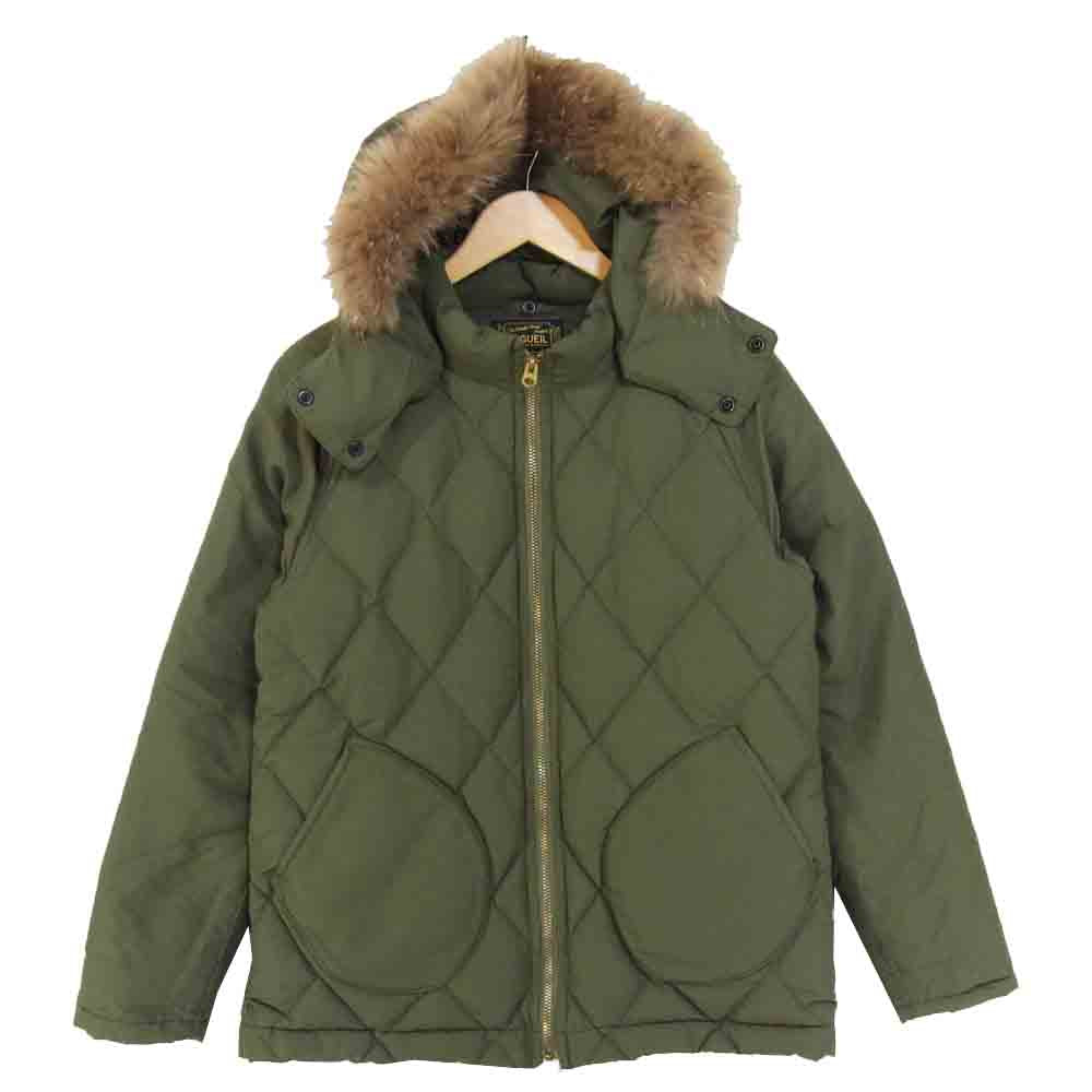 ORGUEIL オルゲイユ OR-4116 Down Parka ラクーンファー ダウンパーカー ジャケット カーキ系 38【中古】