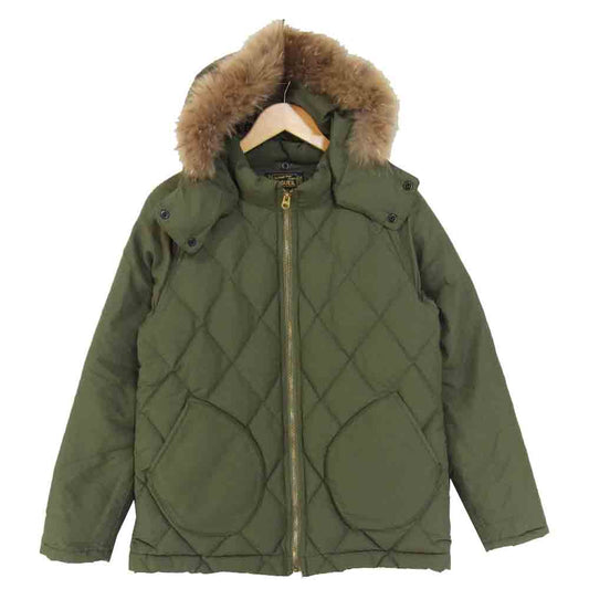 ORGUEIL オルゲイユ OR-4116 Down Parka ラクーンファー ダウンパーカー ジャケット カーキ系 38【中古】