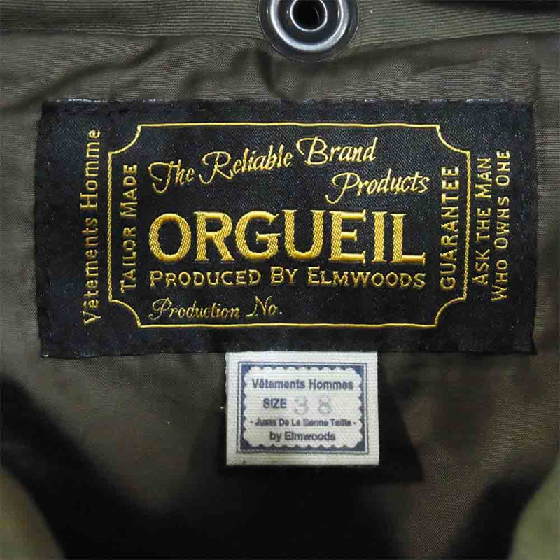 ORGUEIL オルゲイユ OR-4116 Down Parka ラクーンファー ダウンパーカー ジャケット カーキ系 38【中古】