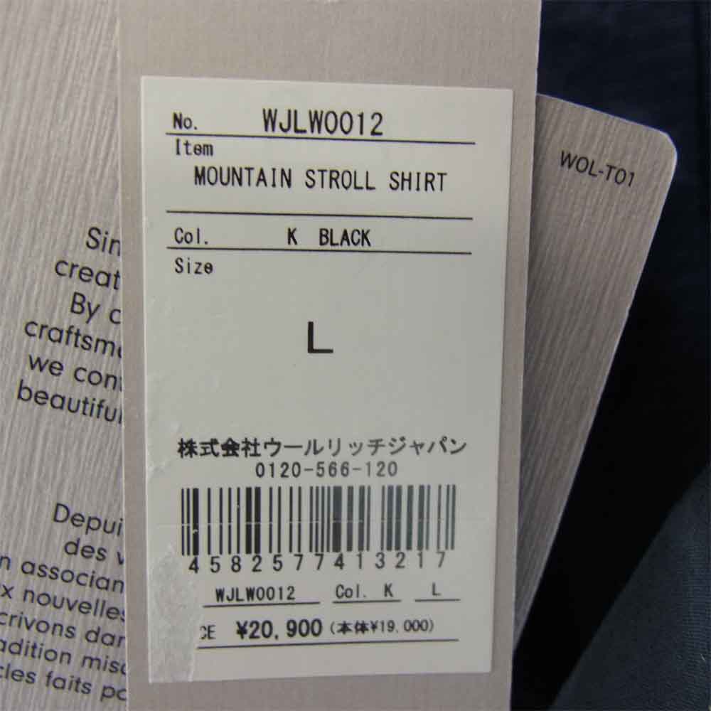 WOOLRICH ウールリッチ WJLW0012 MOUNTAIN STROLL SHIRT マウンテン ストロール シャツ バックロゴ ナイロン ジャケット ブラック系【新古品】【未使用】【中古】