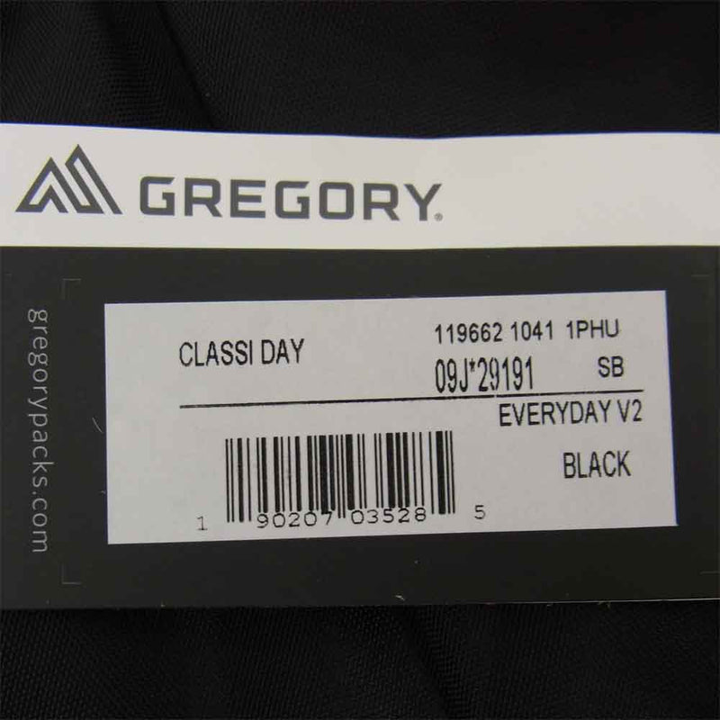 GREGORY グレゴリー 119662 EVERY DAY V2 エブリデイ バックパック ブラック系【新古品】【未使用】【中古】
