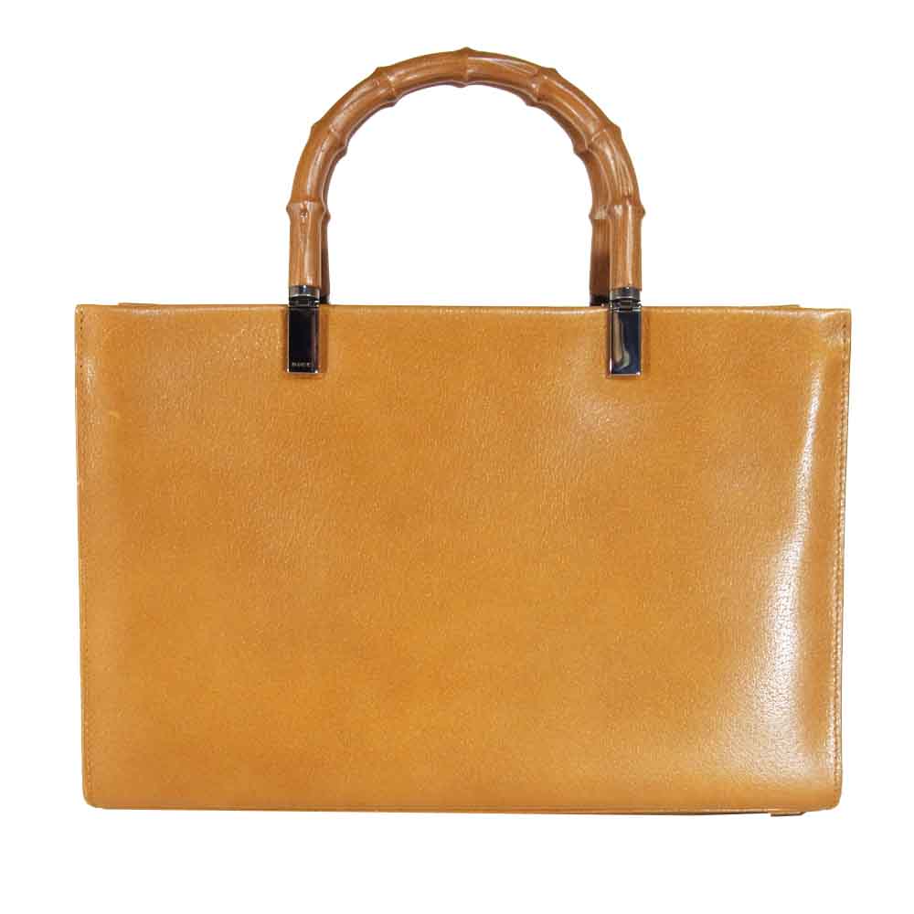 GUCCI グッチ 0021035 バンブー 2WAY ハンドバッグ イタリア製 ライトブラウン系【中古】