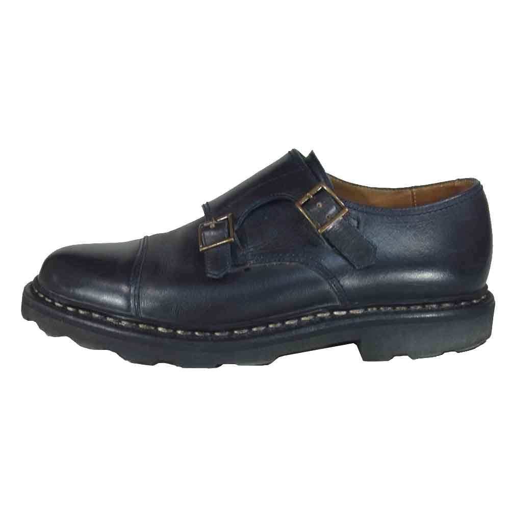 Paraboot パラブーツ WILLIAM ウィリアム ダブルモンク ストラップ シューズ ブラック系 5.5【中古】