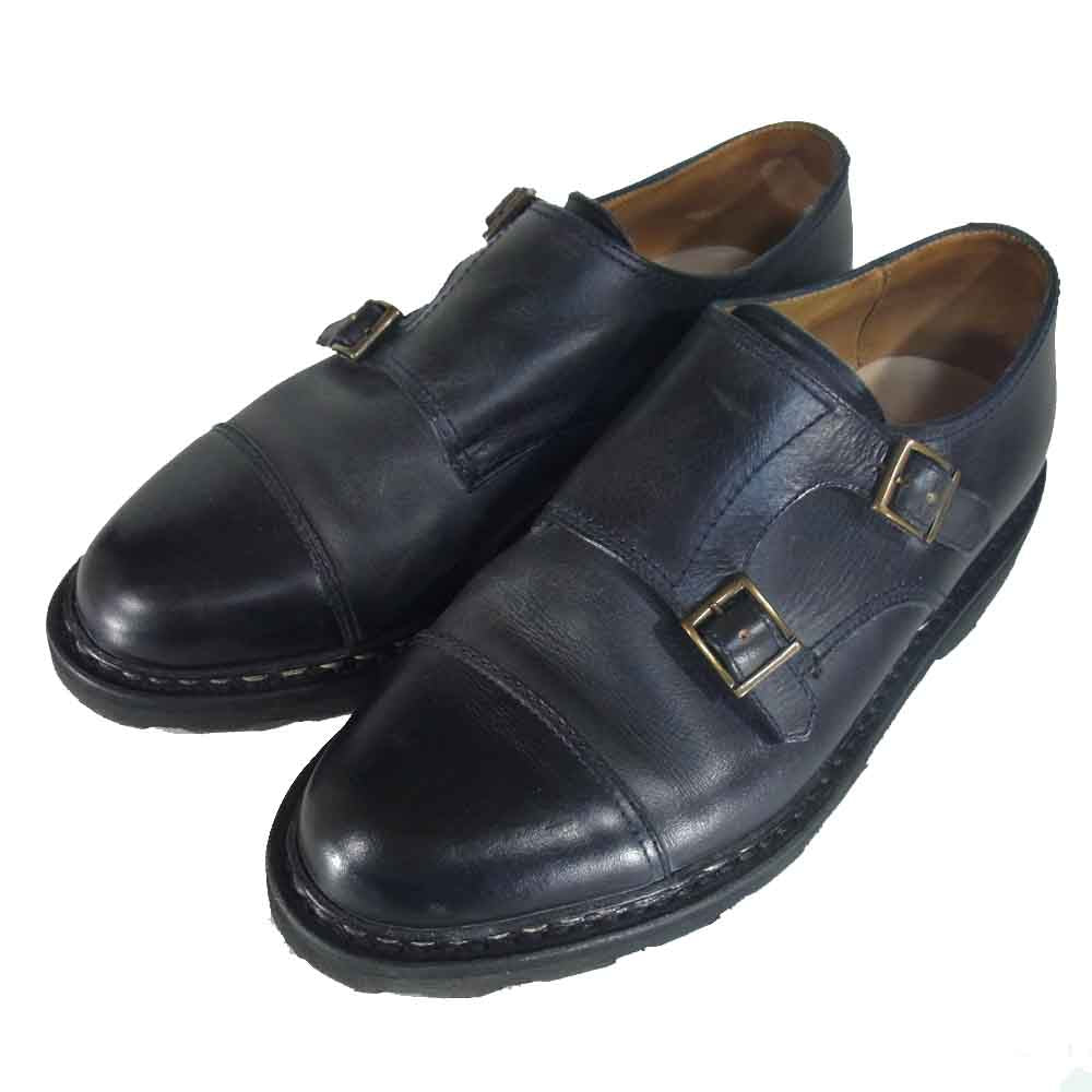 Paraboot パラブーツ WILLIAM ウィリアム ダブルモンク ストラップ シューズ ブラック系 5.5【中古】