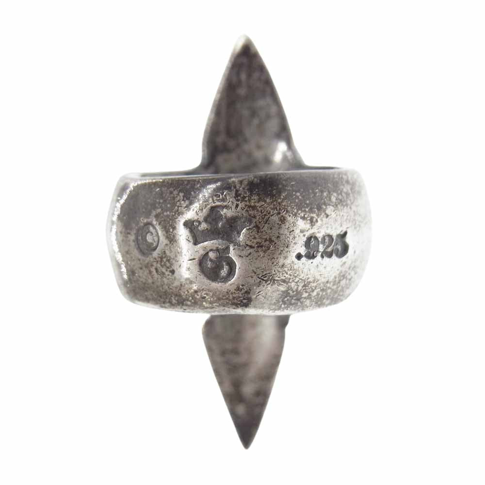 GABOR ガボール 生前 国内正規店販売証明書付属 spike ring スパイク スカル リング ゴールド系 9号程度【中古】