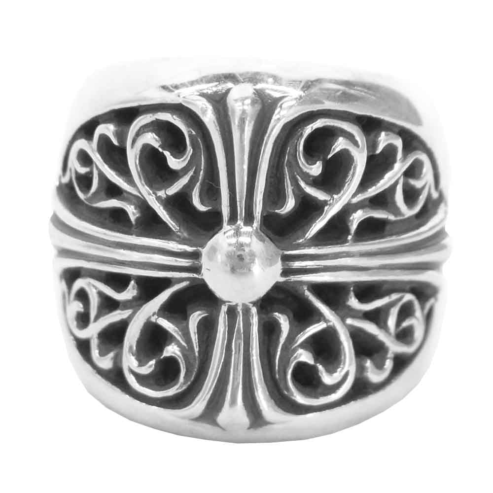 CHROME HEARTS クロムハーツ（原本無） クラシック オーバル クロス リング シルバー系 19号程度【中古】