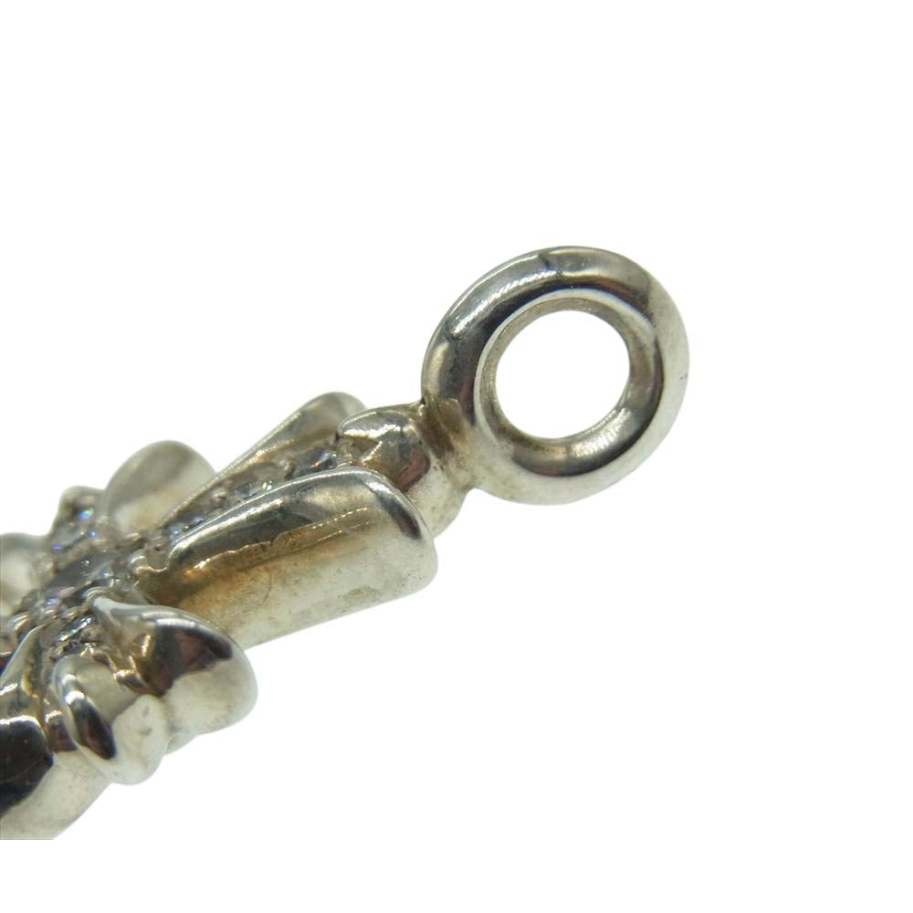 CHROME HEARTS クロムハーツ（原本無） タイニーファット クロス チャーム ダイヤ シルバー系【中古】