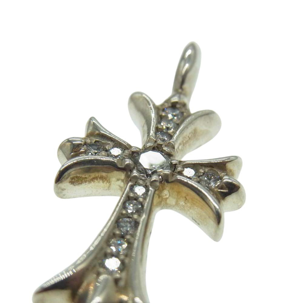 CHROME HEARTS クロムハーツ（原本無） タイニーファット クロス チャーム ダイヤ シルバー系【中古】