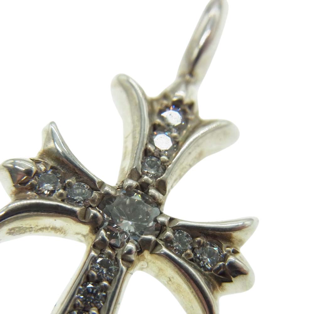 CHROME HEARTS クロムハーツ（原本無） タイニーファット クロス チャーム ダイヤ シルバー系【中古】