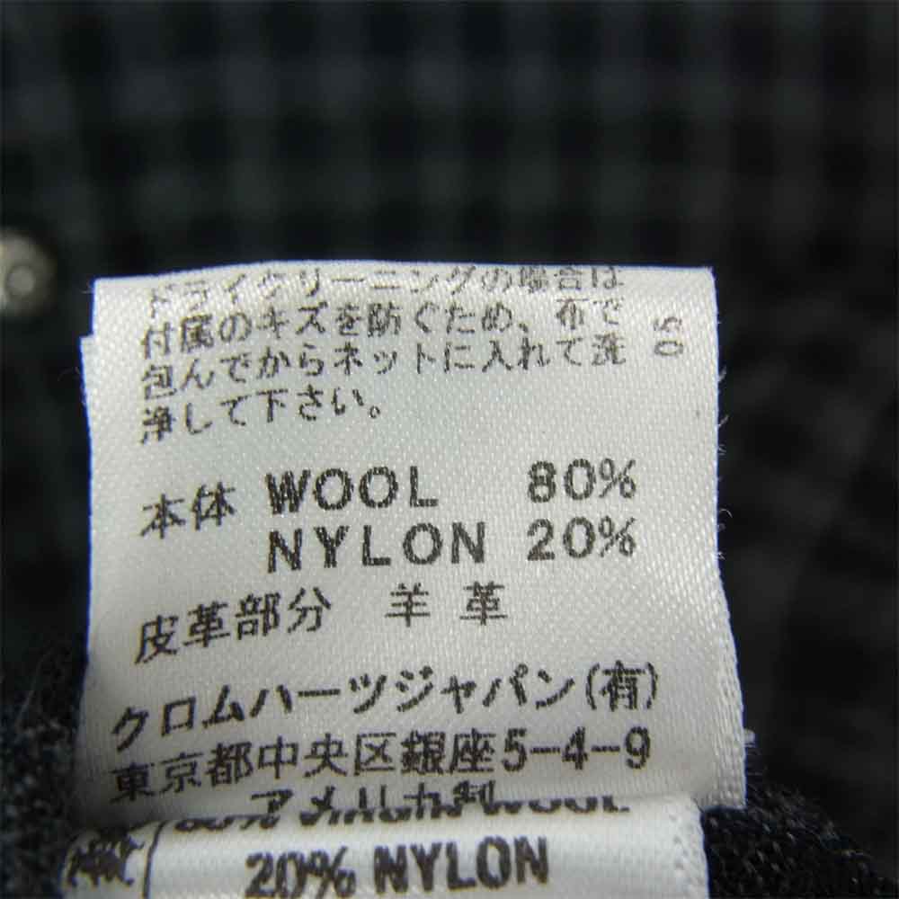 CHROME HEARTS クロムハーツ（原本無） フローラルクロス ボタン ウエスタン ガーゼ チェック 長袖シャツ ブラック系 チャコール系 SM【中古】