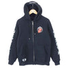 CHROME HEARTS クロムハーツ（原本無） × ローリングストーンズ SWTSHRT HD ZIP LT リップアンドタン ダガー ジップアップ バックプリント パーカー ブラック系 M【中古】