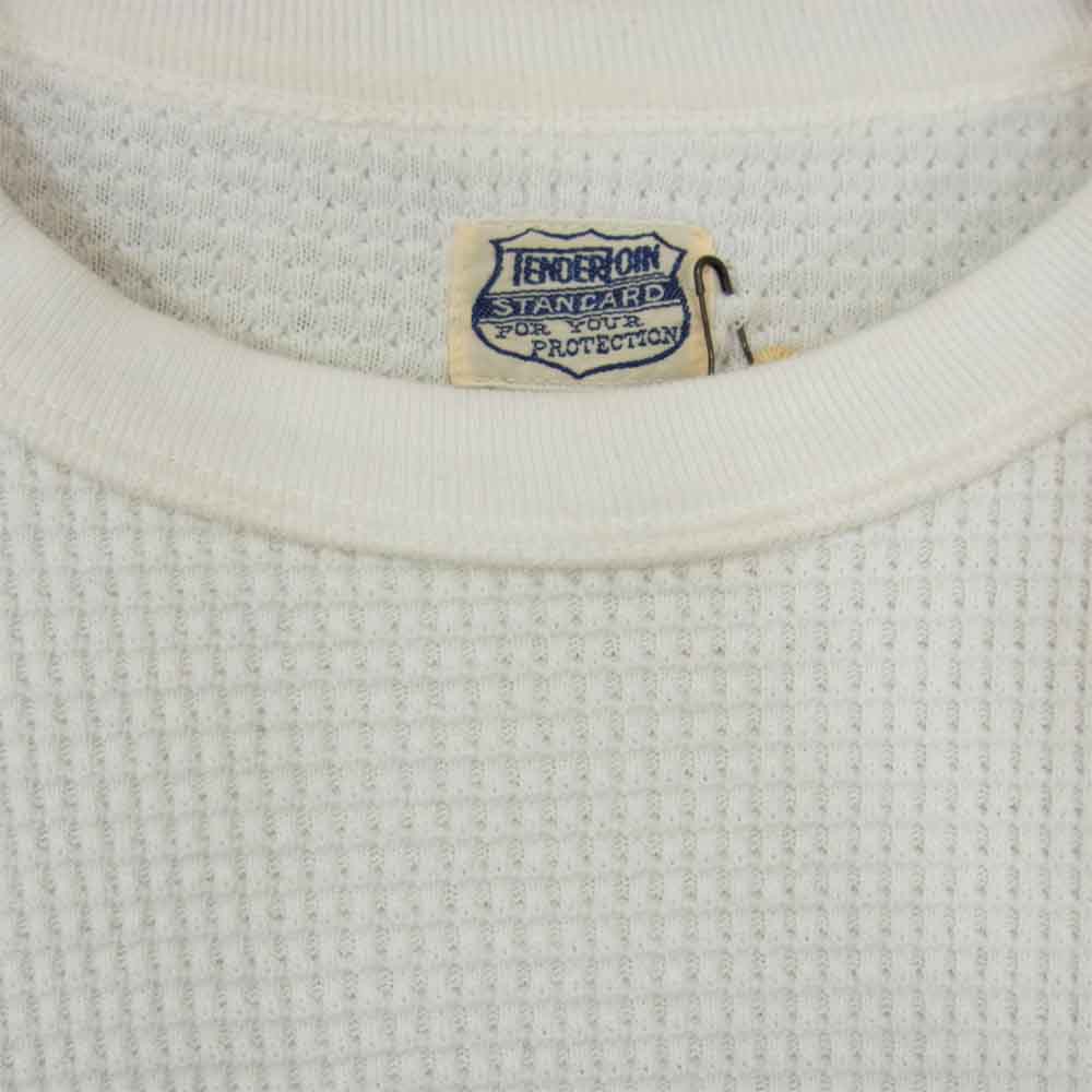 TENDERLOIN テンダーロイン T-WAFFLE サーマルカットソー ホワイト系 XS【中古】