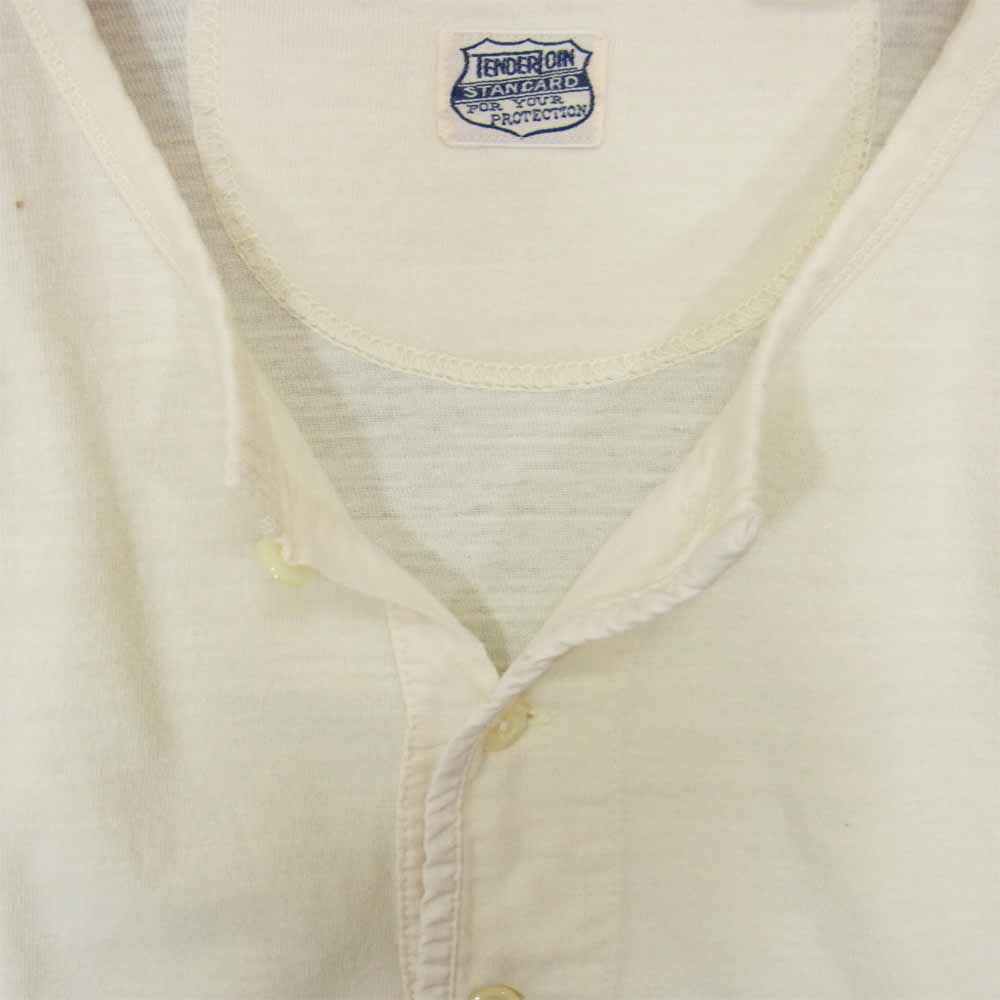 TENDERLOIN テンダーロイン T-HENLEY SHORT ヘンリーネック オフホワイト系 S【中古】