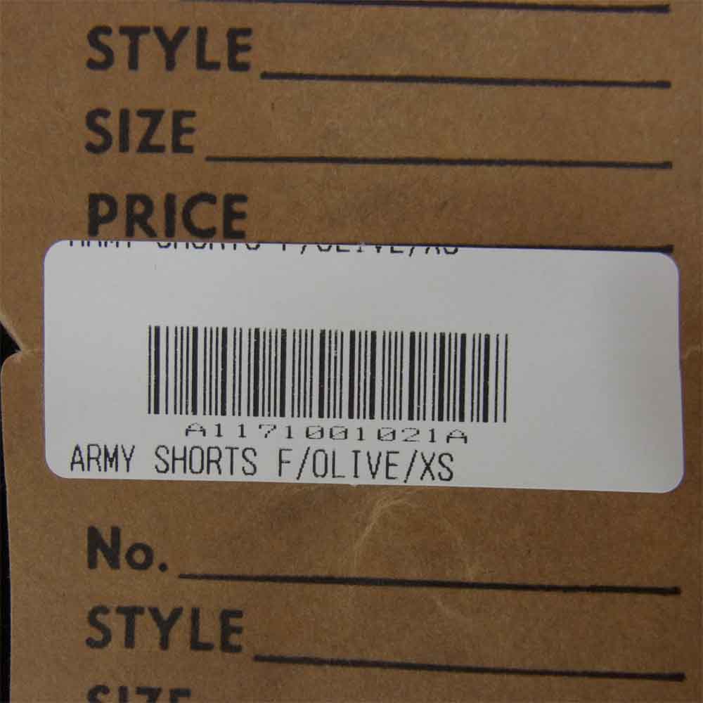 TENDERLOIN テンダーロイン T-ARMY SHORTS F アーミーショーツ ショートパンツ カーキ系 XS【中古】