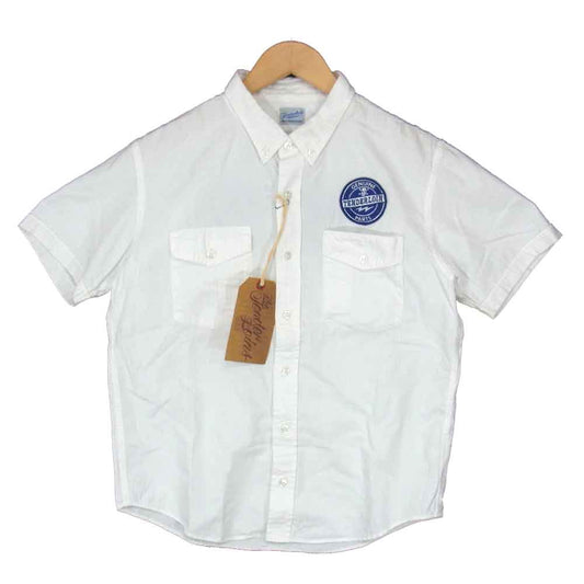 TENDERLOIN テンダーロイン T-OEM SHT BD S/S ワークシャツ ヘリンボーン ホワイト系 XS【中古】