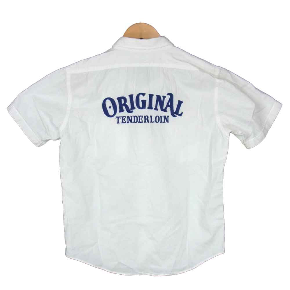 TENDERLOIN テンダーロイン T-OEM SHT BD S/S ワークシャツ ヘリンボーン ホワイト系 XS【中古】