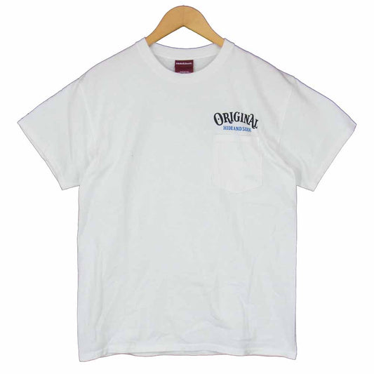 TENDERLOIN テンダーロイン × ハイドアンドシーク HIDE AND SEEK T-Pocket Tee ポケット Tシャツ ホワイト系 M【美品】【中古】