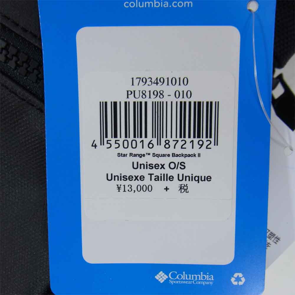 Columbia コロンビア PU8189-010 STAR RANGE SQUARE BACKPACK Ⅱ スター レンジ スクエア バックパック ブラック系【新古品】【未使用】【中古】