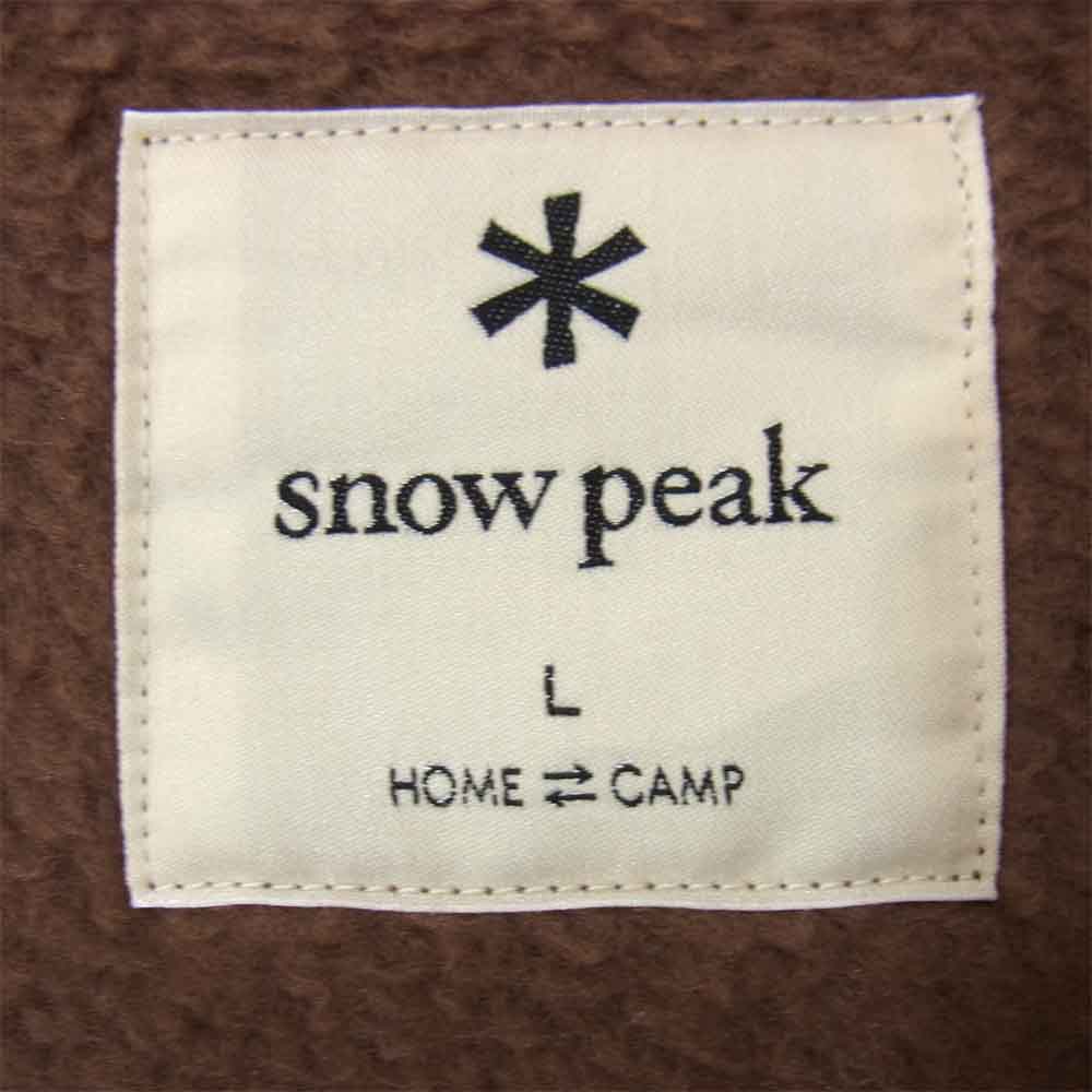 snowpeak スノーピーク SW-20AU006 Thetmal Boa Fleece Pullover サーマル ボア フリース プルオーバー ブラウン系 L【新古品】【未使用】【中古】