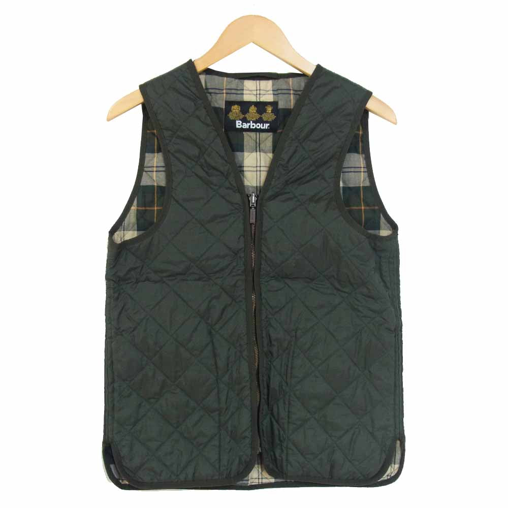 Barbour バブアー 1002066 SL LINER キルティング ベスト カーキ系 36【中古】