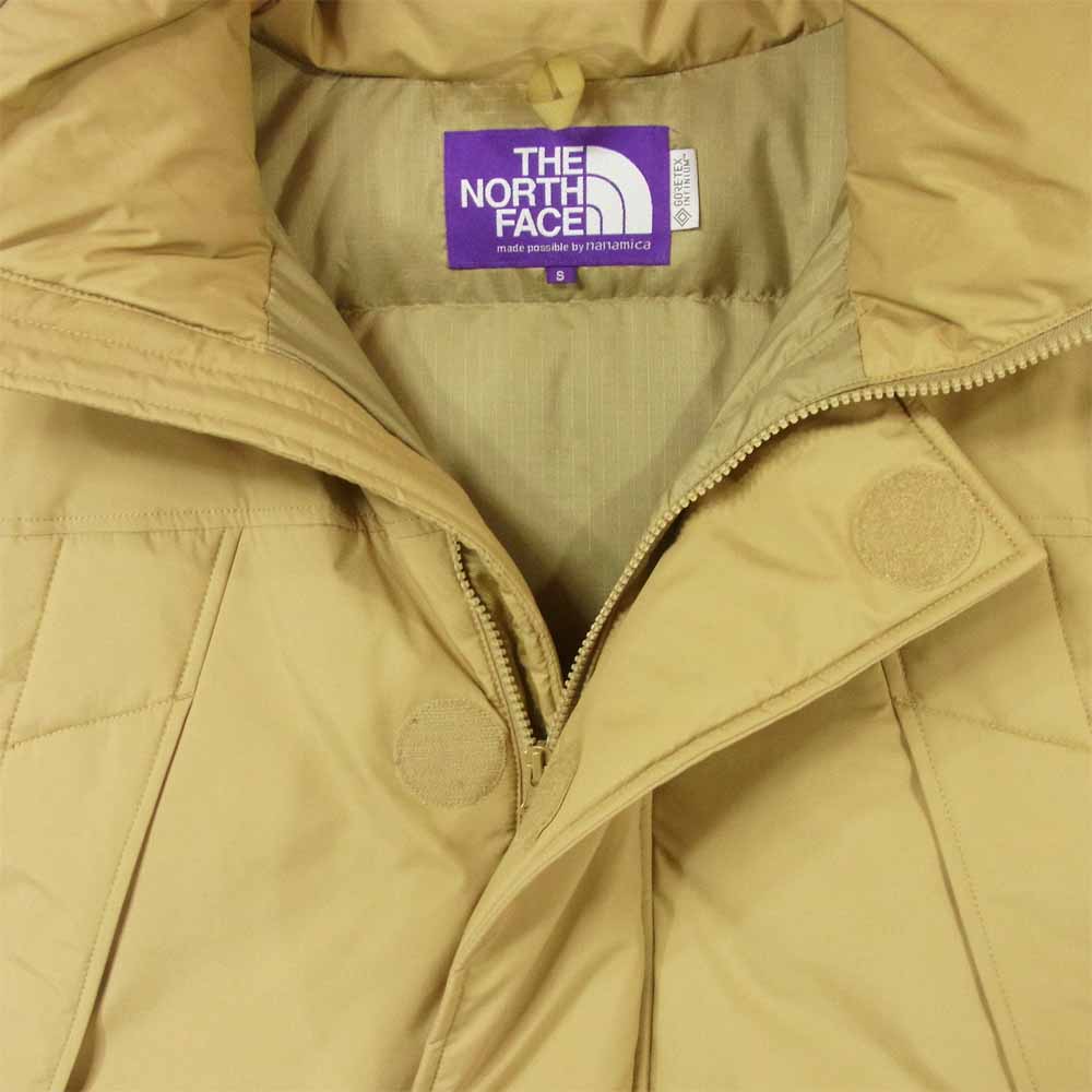 THE NORTH FACE ノースフェイス ND2064N パープルレーベル GORE-TEX INFINIUM Down Coat ゴアテックス ダウンコート モンスター パーカー ベージュ系 S【中古】