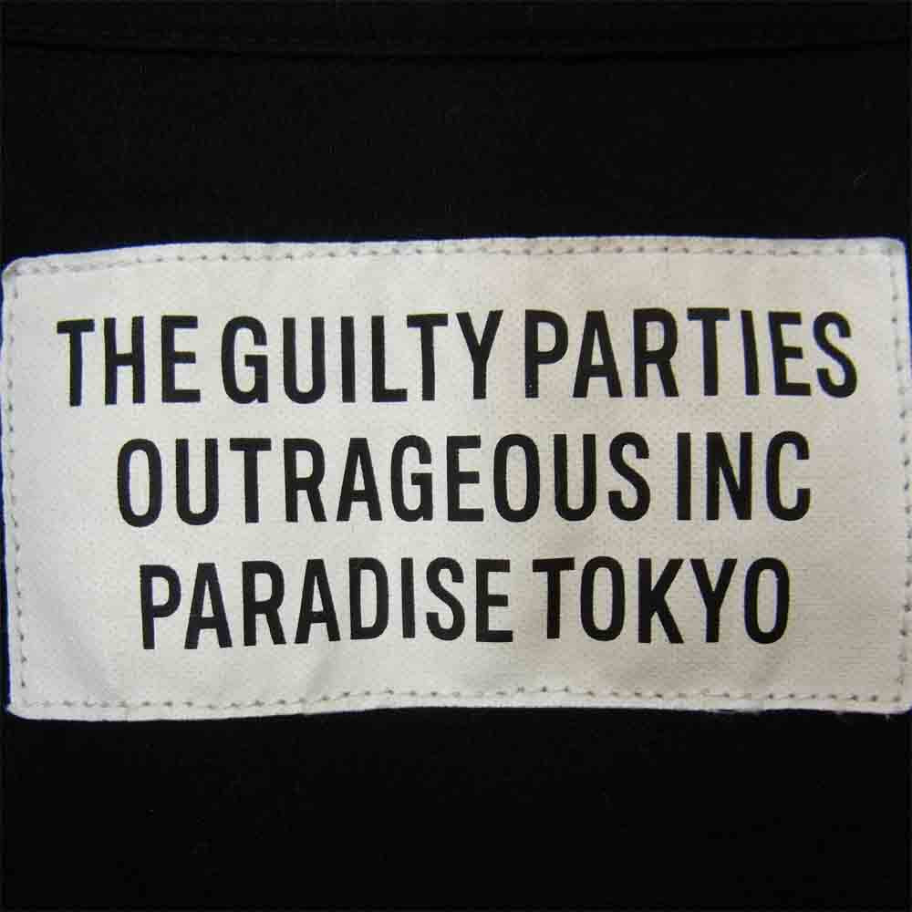 WACKO MARIA ワコマリア GUILTY PARTIES ギルティーパーティ マリファナ 刺繍 長袖 シャツ ブラック系 M【中古】
