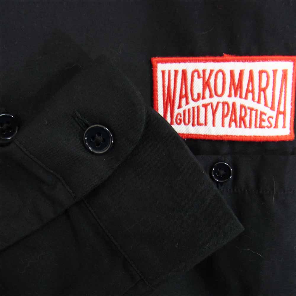 WACKO MARIA ワコマリア GUILTY PARTIES ギルティーパーティ マリファナ 刺繍 長袖 シャツ ブラック系 M【中古】
