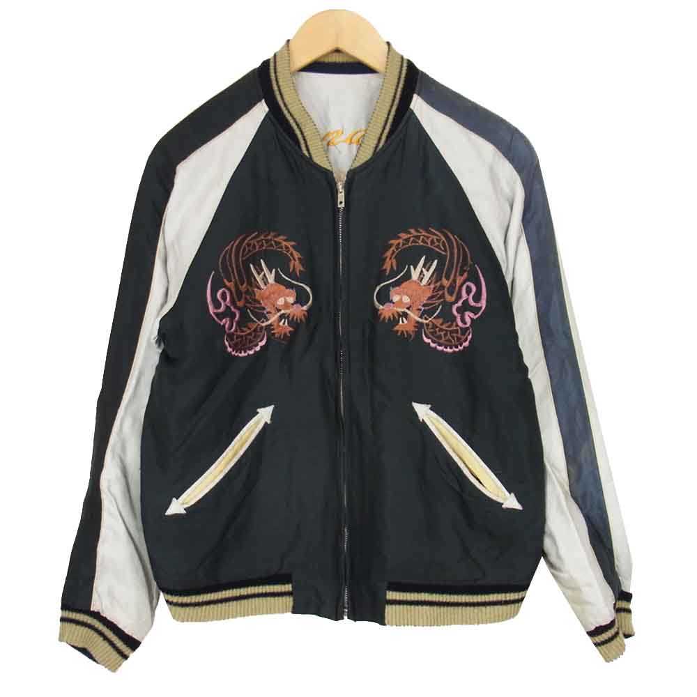 TAILOR TOYO テイラー東洋 TT11696 リバーシブル サテン スカジャン グレー系 S【中古】