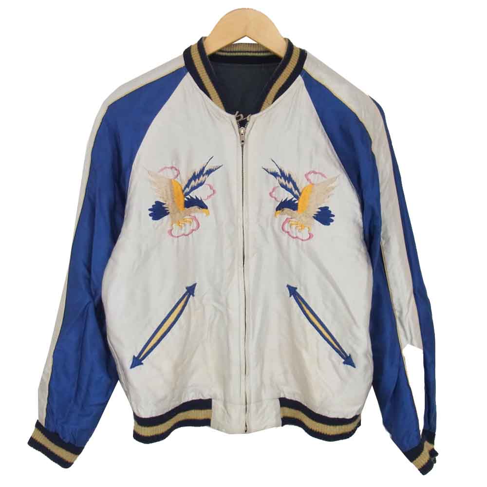 TAILOR TOYO テイラー東洋 TT11696 リバーシブル サテン スカジャン グレー系 S【中古】