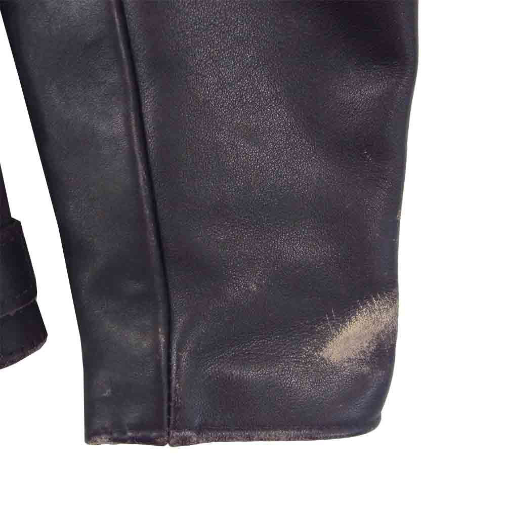 トリプルシックス スタッズ シングル ライダース ジャケット レザー イギリス製 パープル系 34【中古】