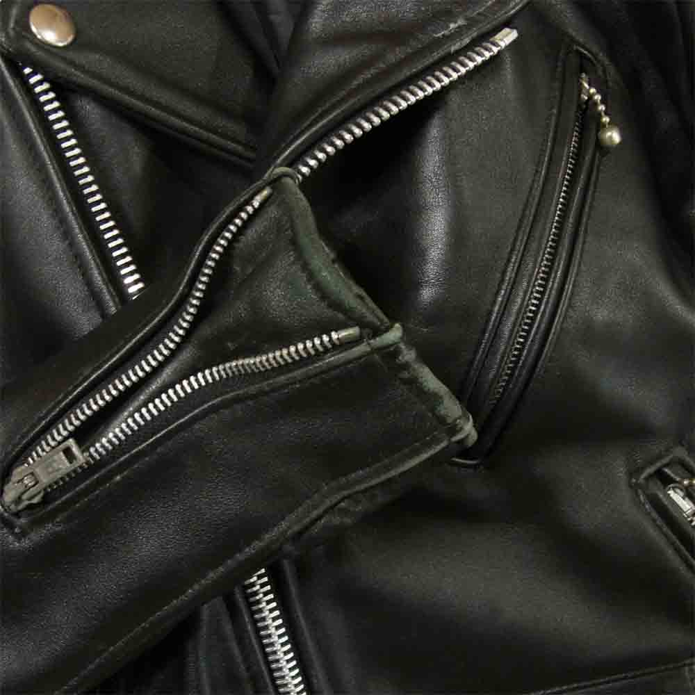 トリプルシックス ダブル ライダース ジャケット レザー イギリス製 ブラック系 32【中古】
