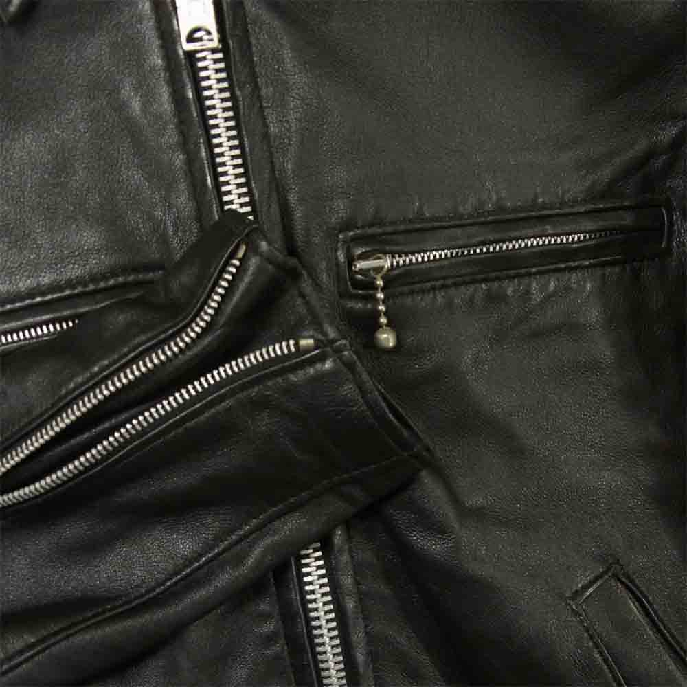 トリプルシックス シングル ライダース ジャケット マイウェイマン シドジャン レザー ブラック系 32【中古】