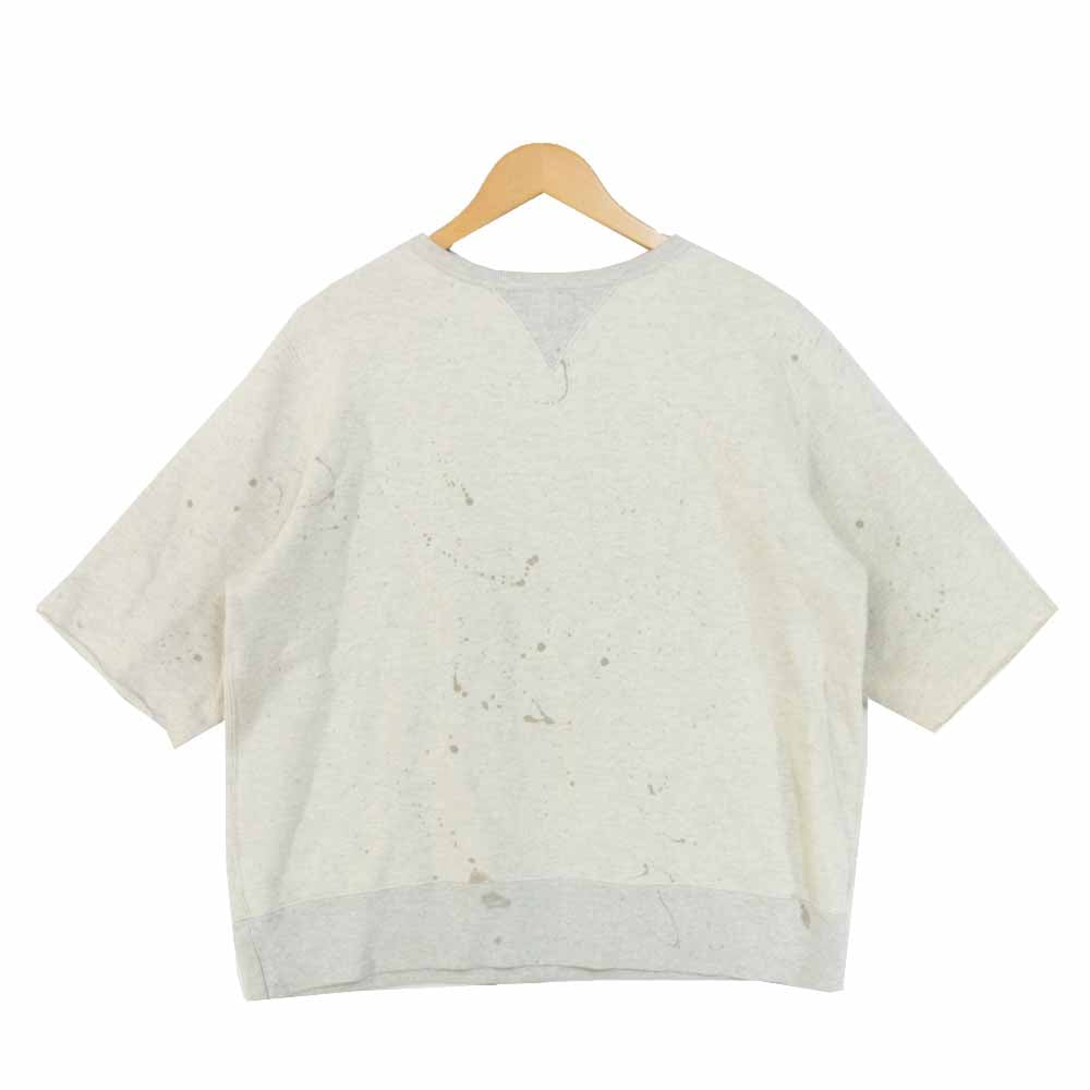 WEIRDO ウィアード WRD-14-AW-13SPL 加工 モンスター プリント 半袖 スウェット トレーナー グレー系 XL【中古】
