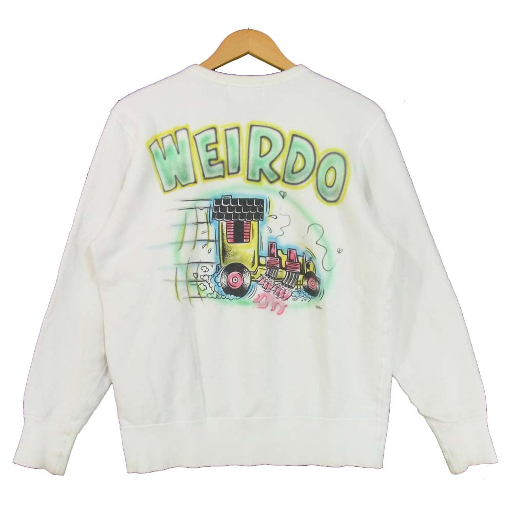 WEIRDO ウィアード WRD-16-AW-23 ZOWEIRDOS SWEAT AIR BRUSH エアブラシ トレーナー ホワイト系 XL【中古】