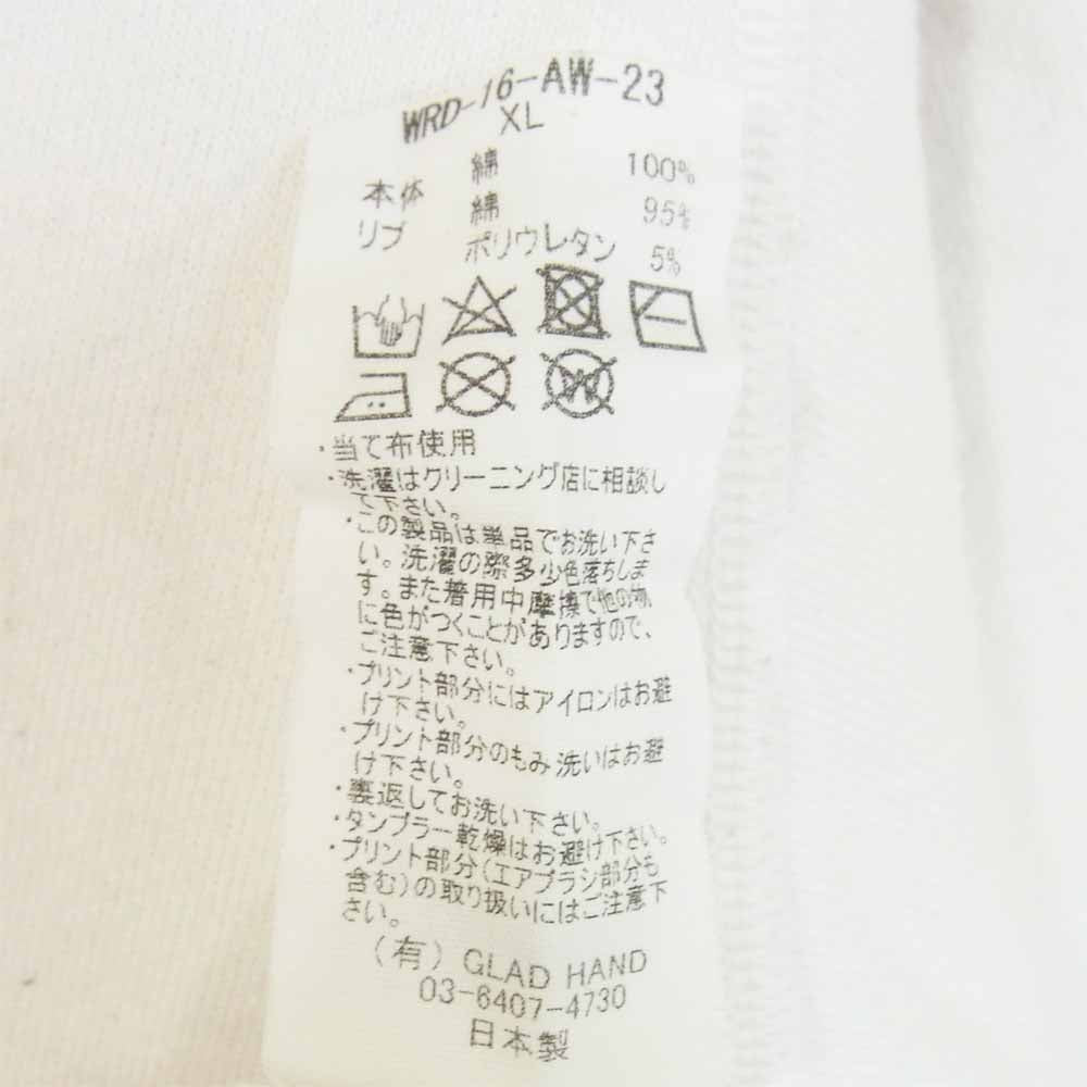 WEIRDO ウィアード WRD-16-AW-23 ZOWEIRDOS SWEAT AIR BRUSH エアブラシ トレーナー ホワイト系 XL【中古】