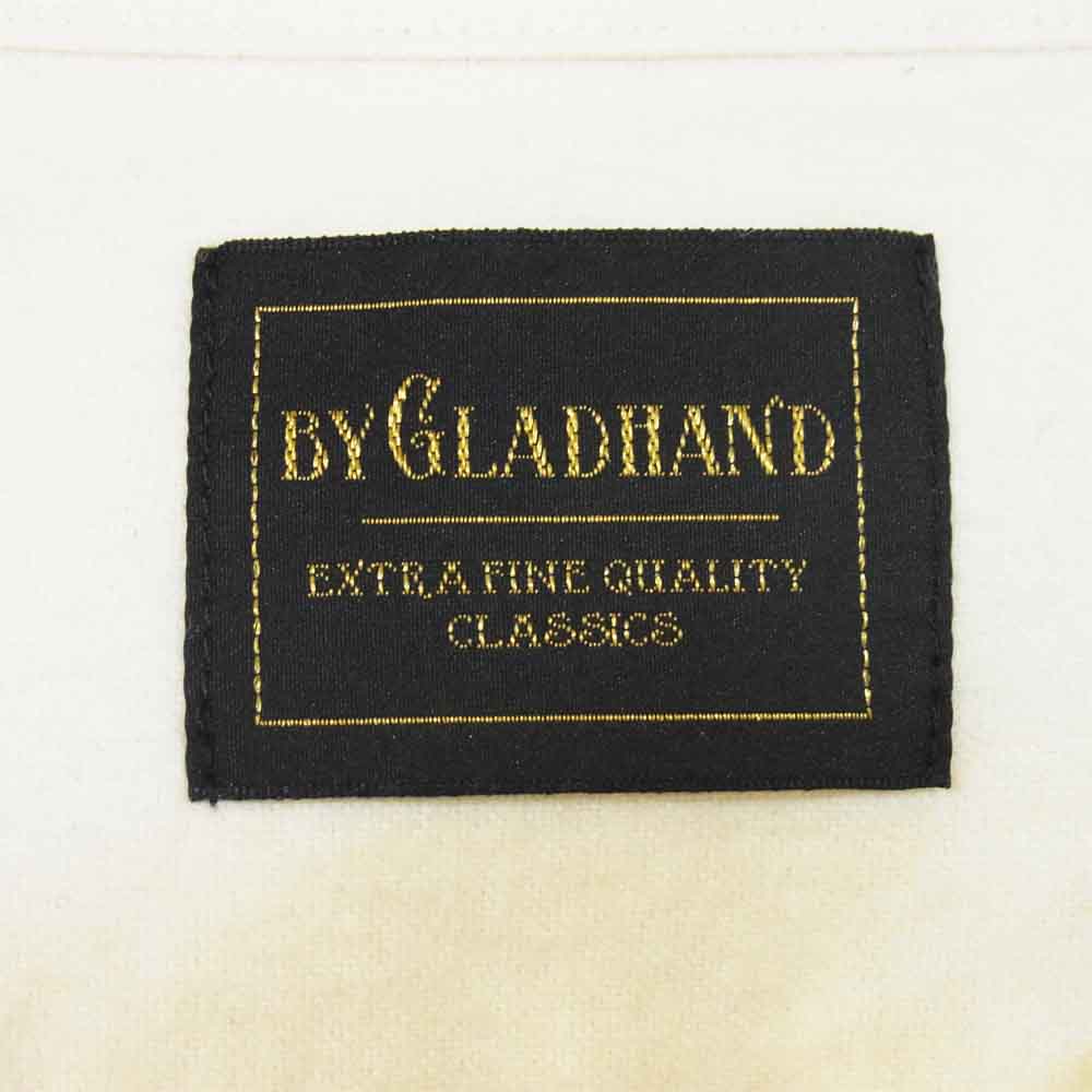 BY GLADHAND バイグラッドハンド BYGH-19-AW-22 HABERDASHER L/S SHIRTS コットン ノーカラー シャツ オフホワイト系 XL【中古】