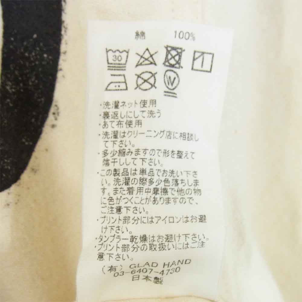 BY GLADHAND バイグラッドハンド BYGH-19-AW-22 HABERDASHER L/S SHIRTS コットン ノーカラー シャツ オフホワイト系 XL【中古】