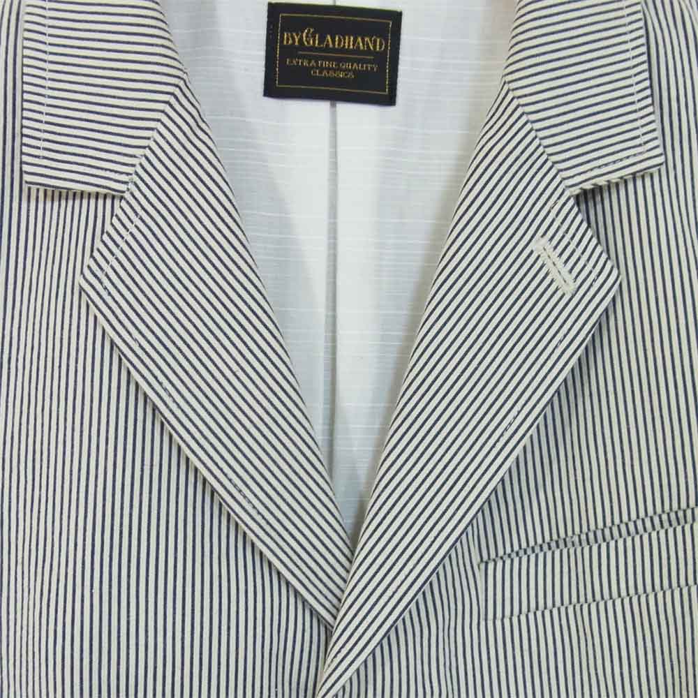 BY GLADHAND バイグラッドハンド BYGH-19-SS-15 Imperial Jacket インペリアル ストライプ ジャケット ホワイト系 L【中古】