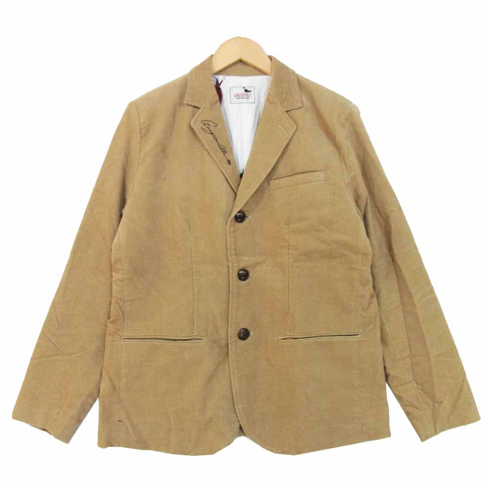GANGSTERVILLE ギャングスタービル GSV-18-AW-16 LADY WITH PANTHER - JACKET レディ ウィズ パンサー 鹿の子 3B ジャケット ベージュ系 XL【中古】