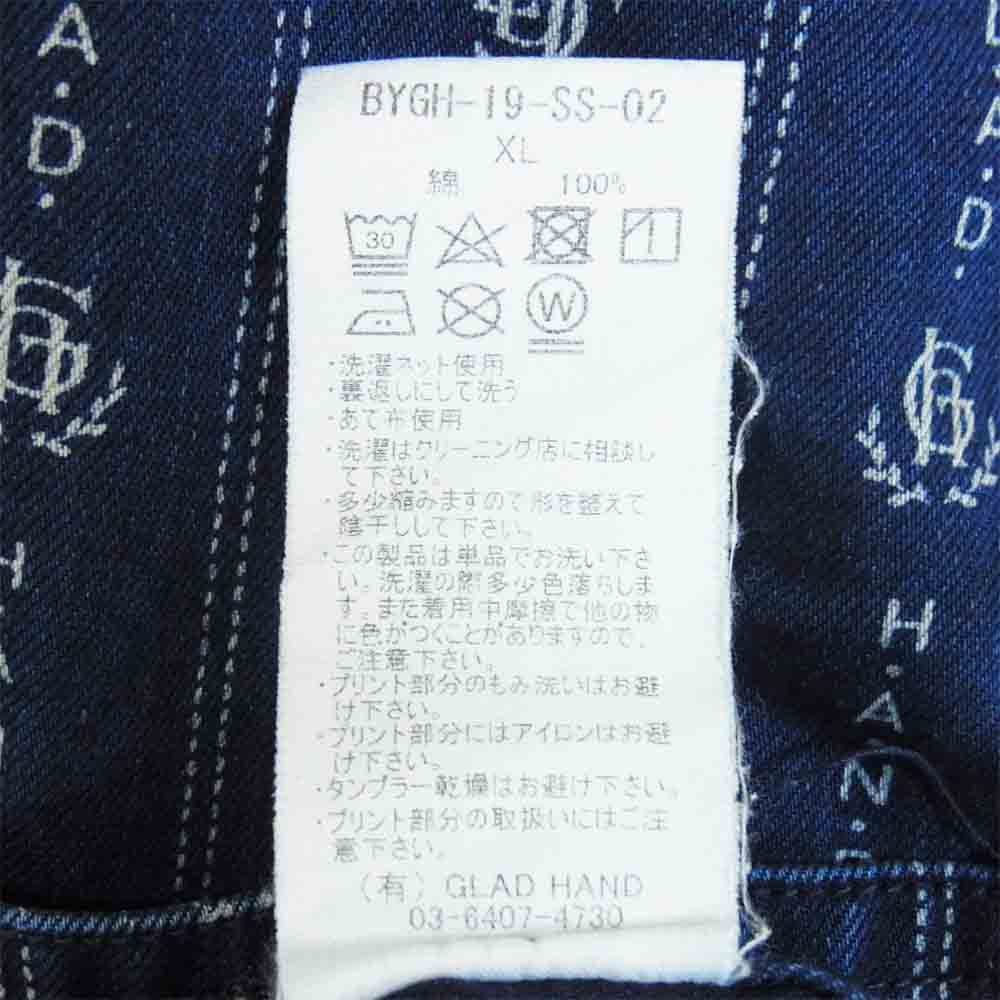 BY GLADHAND バイグラッドハンド BYGH-19-SS-02 Heartland Coverall ハートランド カバーオール ジャケット インディゴブルー系 XL【中古】