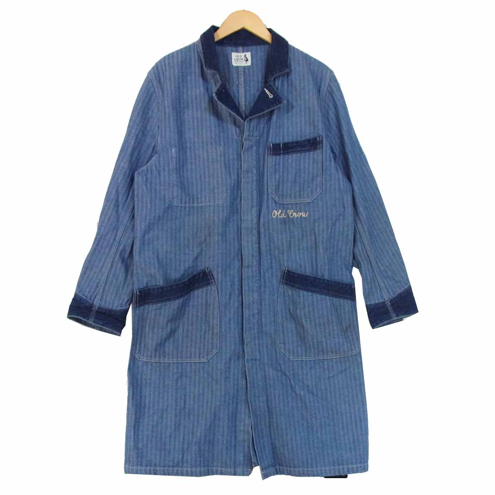 オールドクロウ OCW-18-SS-02 Speed Shop Coat Middle スピードショップコート ミドル インディゴブルー系 XL【中古】