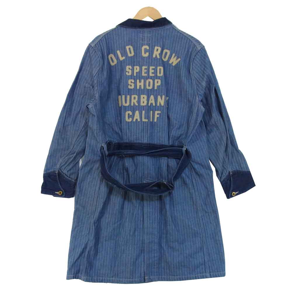 オールドクロウ OCW-18-SS-02 Speed Shop Coat Middle スピードショップコート ミドル インディゴブルー系 XL【中古】