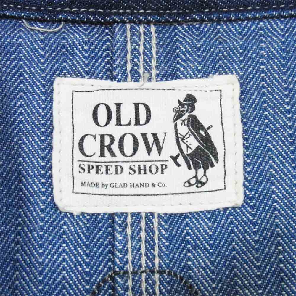 オールドクロウ OCW-18-SS-02 Speed Shop Coat Middle スピードショップコート ミドル インディゴブルー系 XL【中古】