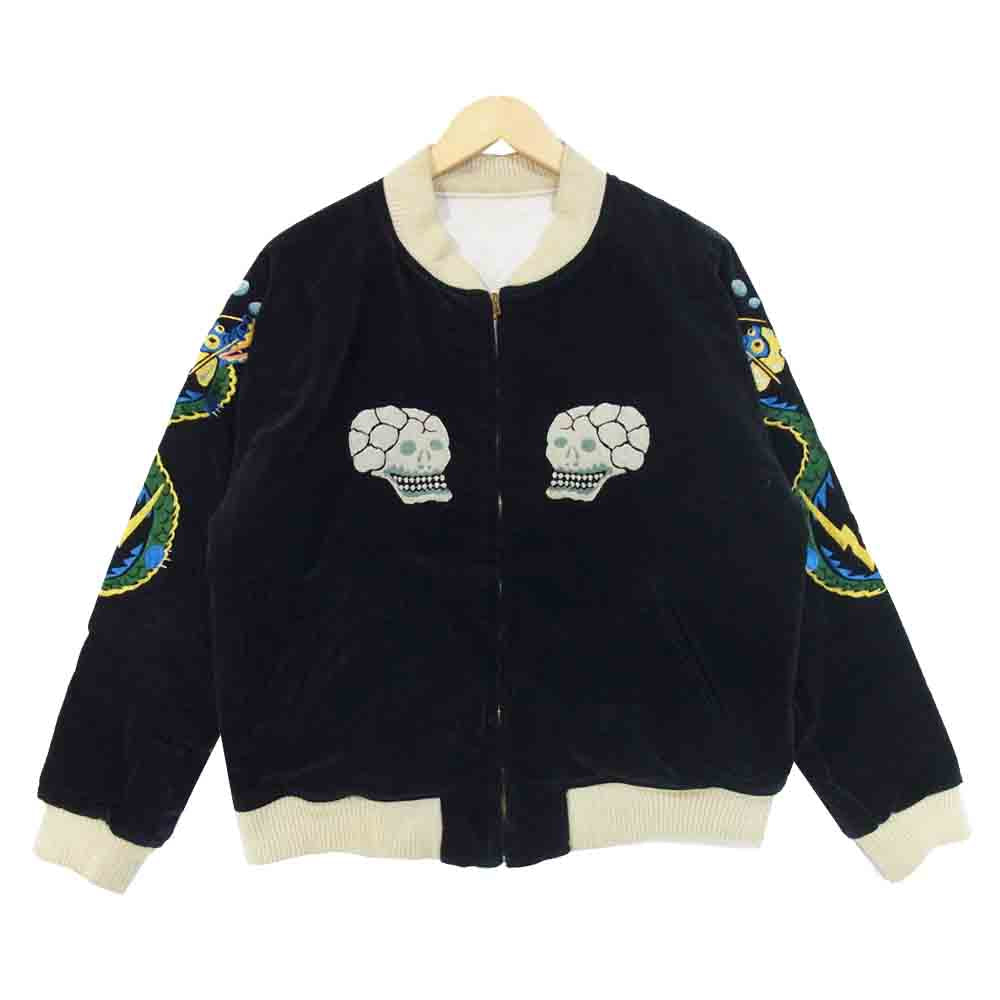 WEIRDO ウィアード WRD-17-AW-01 SKULL & SNAKE JACKET スカル アンド スネーク リバーシブル ジャケット ブラック系 XL【中古】