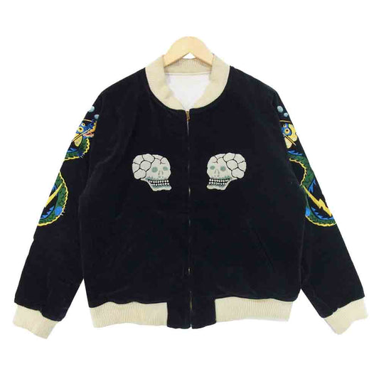 WEIRDO ウィアード WRD-17-AW-01 SKULL & SNAKE JACKET スカル アンド スネーク リバーシブル ジャケット ブラック系 XL【中古】