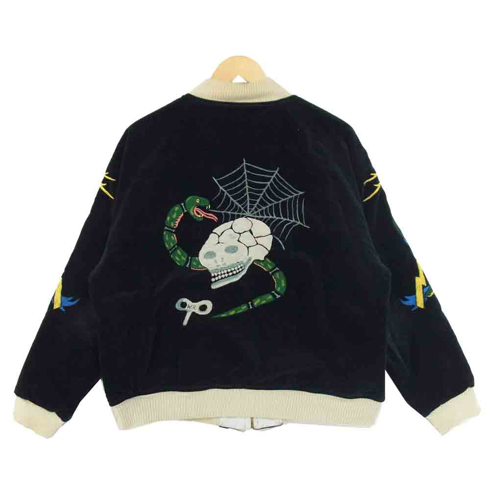WEIRDO ウィアード WRD-17-AW-01 SKULL & SNAKE JACKET スカル アンド スネーク リバーシブル ジャケット ブラック系 XL【中古】