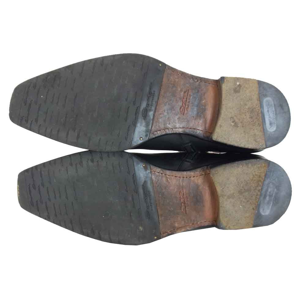 Santoni サントーニ 7662 レザー ショートブーツ ブラック系【中古】