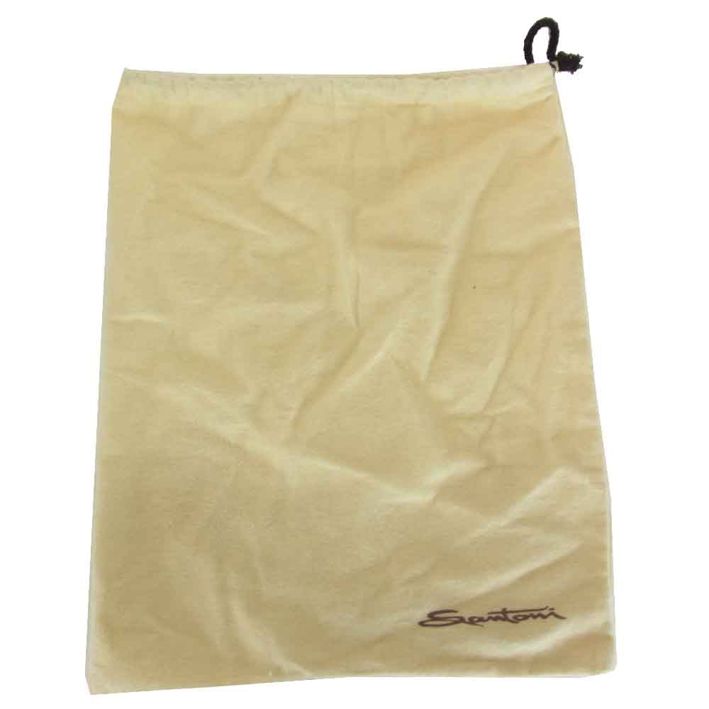 Santoni サントーニ 7662 レザー ショートブーツ ブラック系【中古】